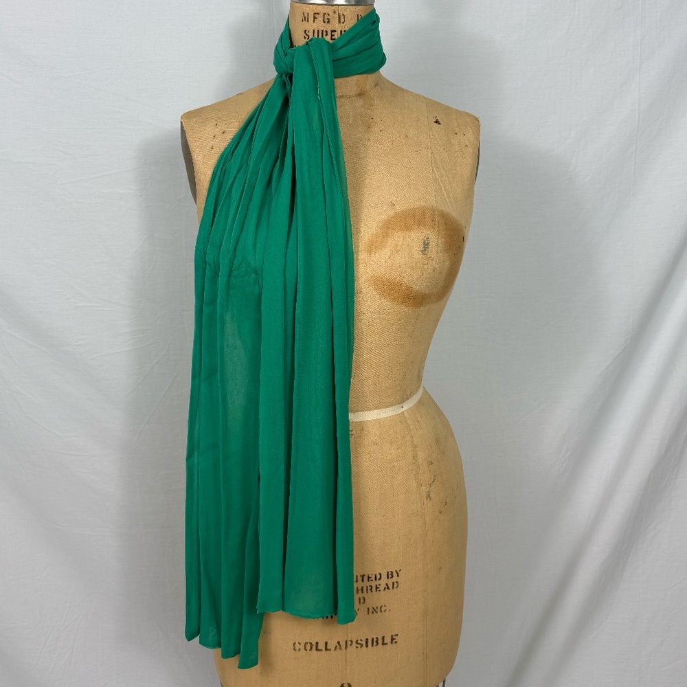 Green Scarf 10" x 71" No Tags